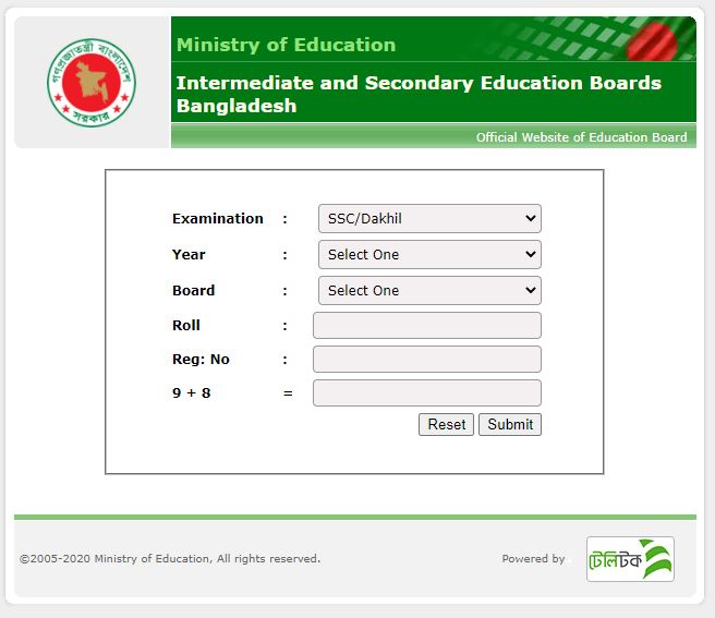 Dakhil Result 2022 with Marksheet- bmeb.gov.bd