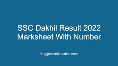 SSC Dakhil Result 2022 Marksheet With Subject wise Number