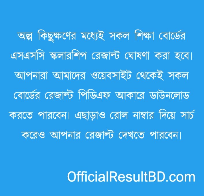 SSC Scholarship Result 2022 All Board PDF Download Dhaka Board
