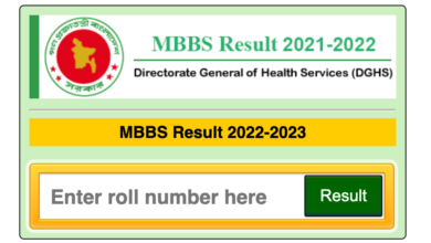 Link MBBS Result 2023 result.dghs.gov bd PDF of Merit & Waiting List Result