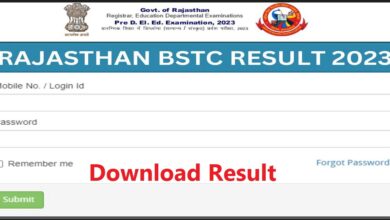 BSTC rajasthan result 2023