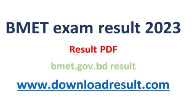 BMET exam result 2023