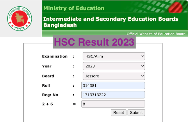 Chittagong Board HSC Result 2023 Marksheet with Number - eboardresults.com