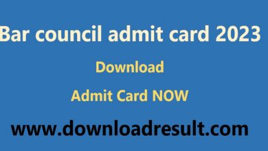 Bar council admit card 2023
