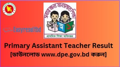 Primary Assistant Teacher Result