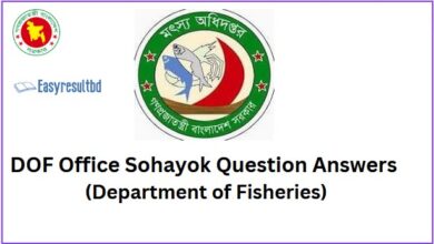 DOF Office Sohayok Question Answers 2024
