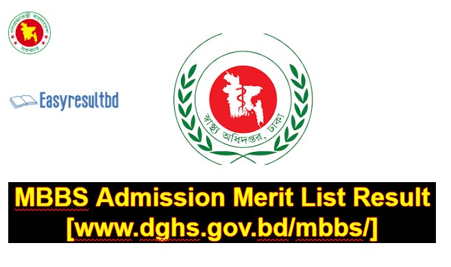MBBS Admission Merit List Result 2024