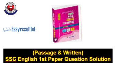SSC English 1st Paper Exam Question Solution 2024