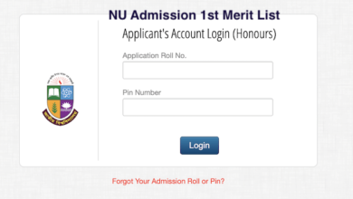 Honours Admission Result 2024 - app1.nu.edu.bd Result NU 1st Merit List