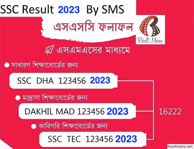 SSC Result 2023 By SMS www.educationboardresults.gov.bd