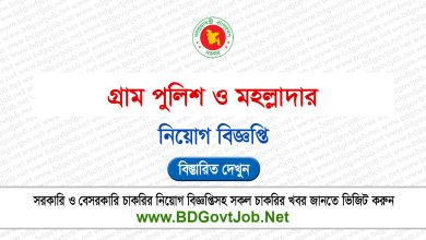 Gram Police Job Circular 2025 - Moholladar Job Circular 2025
