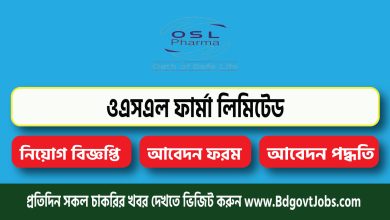 OSL Pharma Limited Job Circular 2025